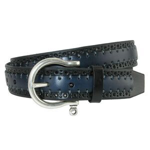CrookhornDavis Men's Palazzo Perforated Two Tone Belt